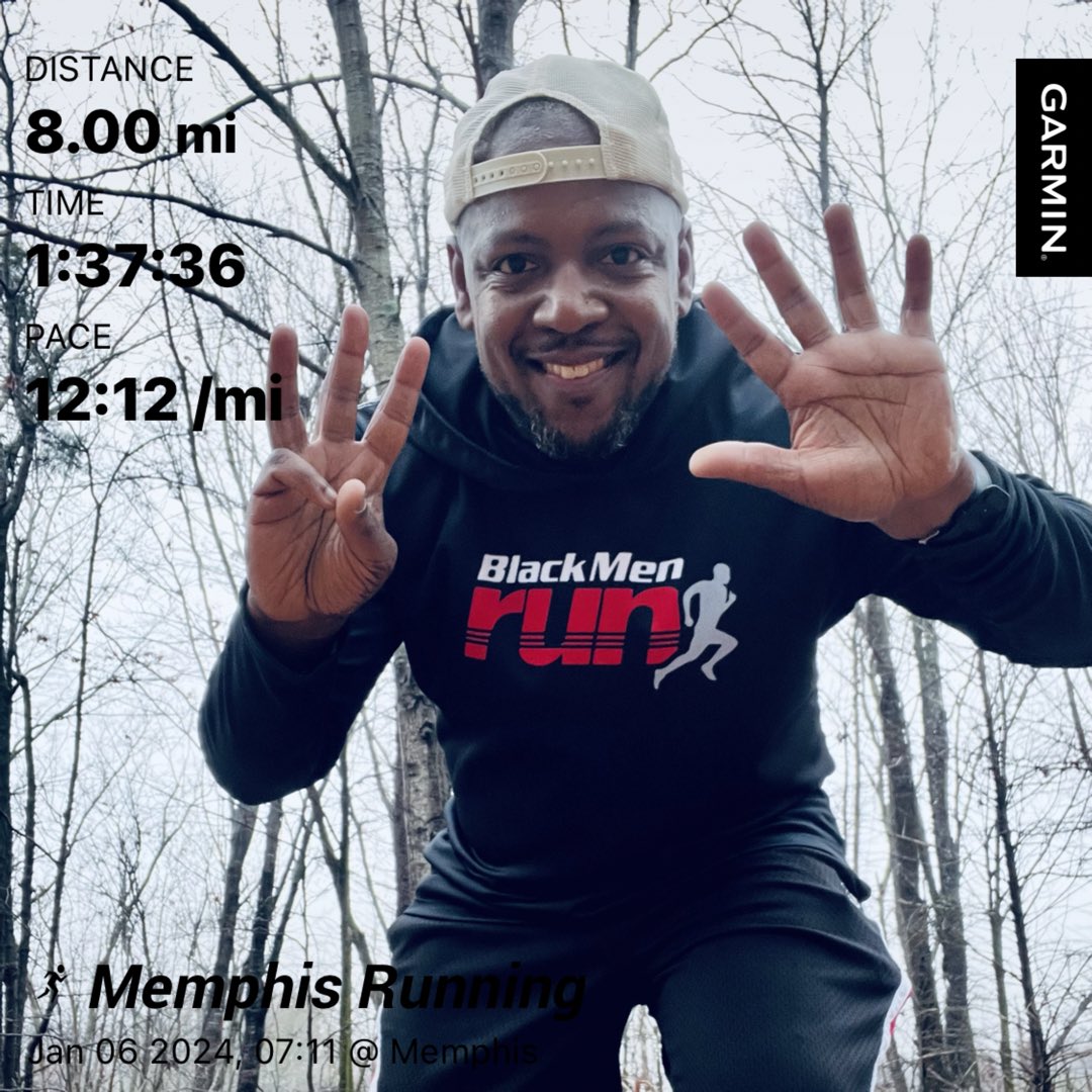 8 miles today. #grateful #blackmenrun #teacherswhorun