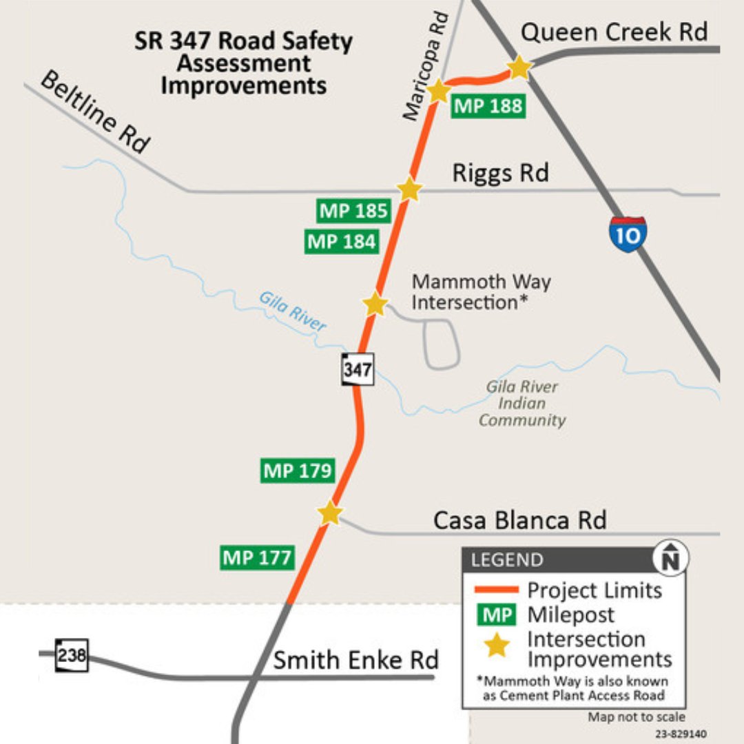 *SR 347 RESTRICTIONS* The left lane of both north- and southbound SR 347 will be closed near the Riggs Road intersections (milepost 185.77) nightly from 9 p.m.-5 a.m. on Jan. 15-19 and Jan. 22-23 for work on the new median crossover.