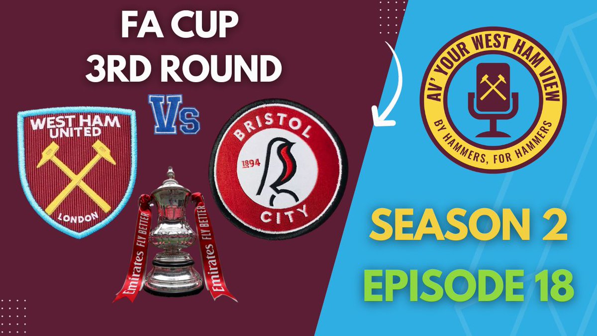 TheWestHamView's tweet photo. ANOTHER YEAR, ANOTHER TROPHY? | WEST HAM UNITED VS BRISTOL CITY PREVIEW

Watch &amp; Listen now on SPOTIFY or YOUTUBE.

Link below…

https://t.co/eEobzKT1j6 https://t.co/jP7OlnzqtG