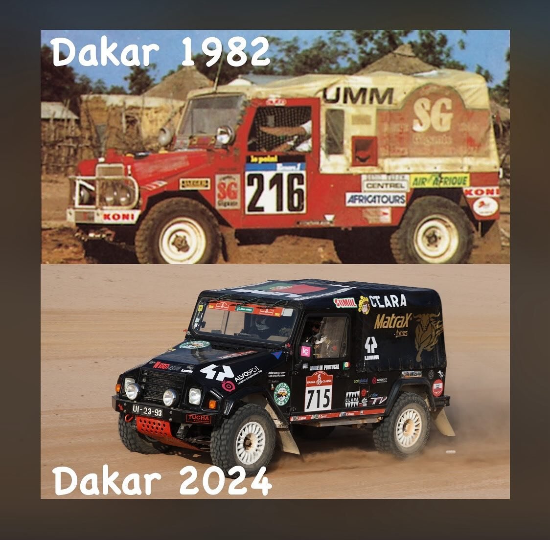 #DakarRally 42 anos de diferença, mas o mesmo espírito - UMM. #DakarClassic