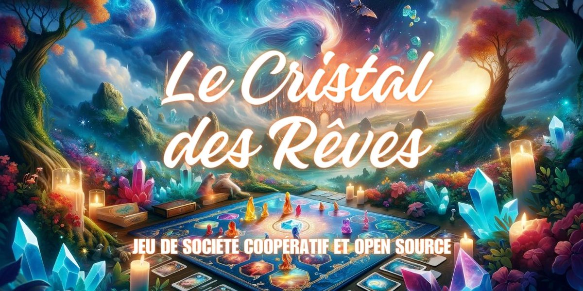 yOyO38's tweet photo. 🌟 Grande nouvelle ! Je suis fier de vous présenter "Le Cristal des Rêves", notre jeu de plateau familial en version v.1.0.0 ! Une aventure où imagination et réalité se rencontrent. 🎲✨ https://t.co/qCJRS3mCAM