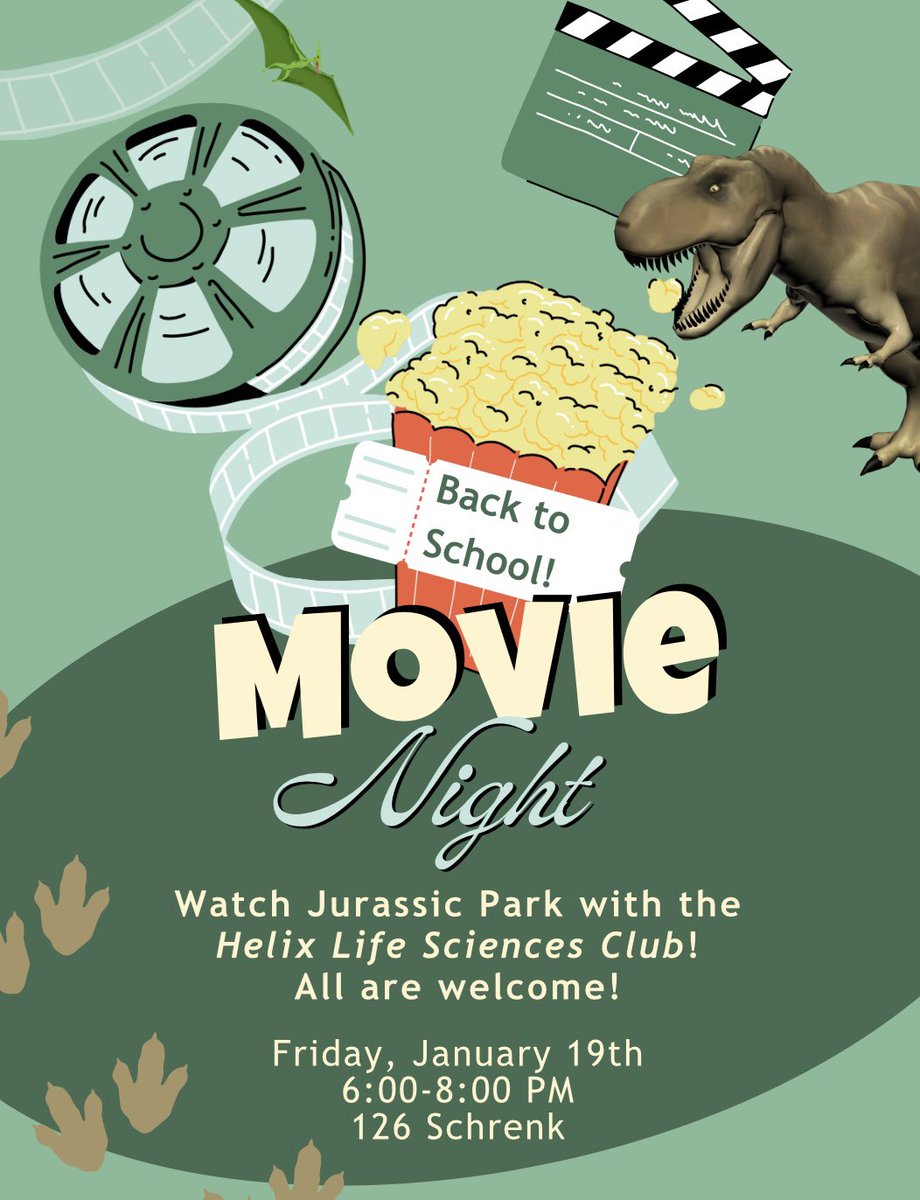 Join Helix Life Sciences Club at our back to school event! Can’t wait to see you there 🦖