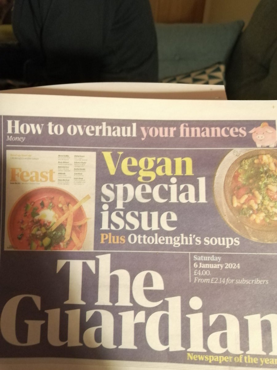 grade1grl's tweet photo. Sorry @guardian but 3 pages of vegan recipes in a 24-page supplement does not make a vegan special. 23 pages out of 23 would be a vegan special. https://t.co/E9lSw983zj