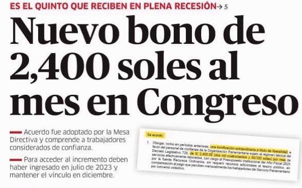 jackymc100's tweet photo. ¡¡ESTO  ES  INACEPTABLE!!  Por eso, cada vez son más  REPUDIADOS  por el pueblo!!  @congresoperu  #EstamosEnRecesion https://t.co/ojaiiStCLk