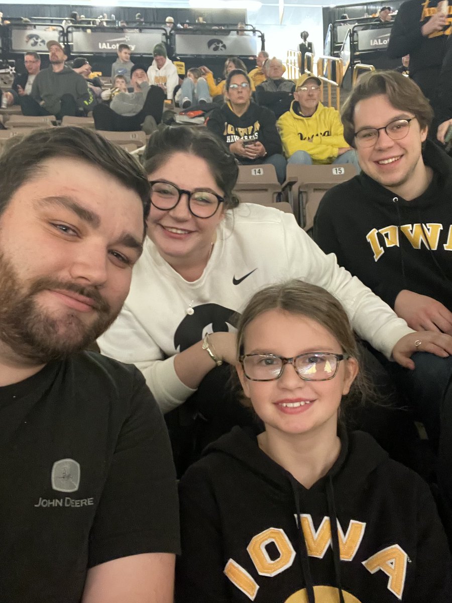 mklippert15's tweet photo. Alivia’s first Iowa basketball game!! 
#fightforiowa https://t.co/u1HAsvzlRU