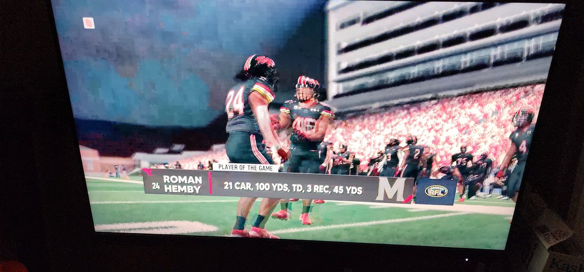 CoachMonarchUMD's tweet photo. Victory!!!
Terps - 24
Gamecocks - 21
A Roman Hemby walk off TD with 12 seconds remaining, put the Terps over the top!
We have a long road ahead but we believe!!
We move to 1-4, with 6 games remaining. #RoadToFour
We must win 4 games to avoid a relagation playoff! #TBIA https://t.co/uhMKqpZoHA