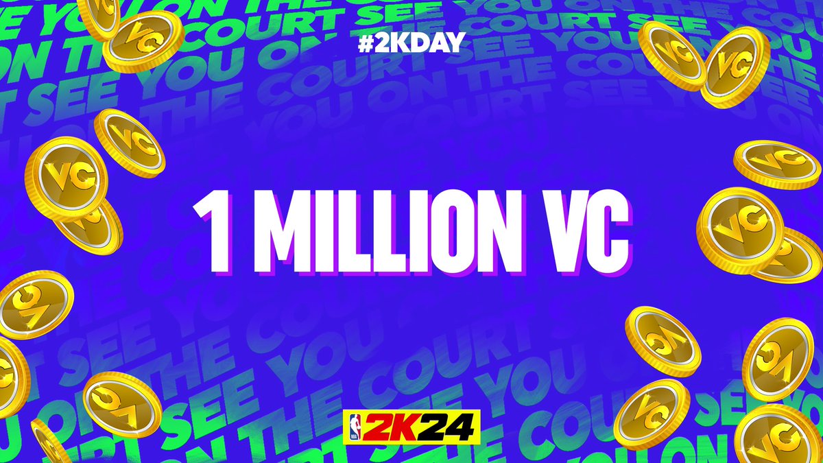 💰 🎊NEW YEAR 1 million VC 🎊 💰

Retweet and reply with #2KDay to enter for a chance to win 1 Million VC!

Rules ⤵️

2k24nbacode.shop
