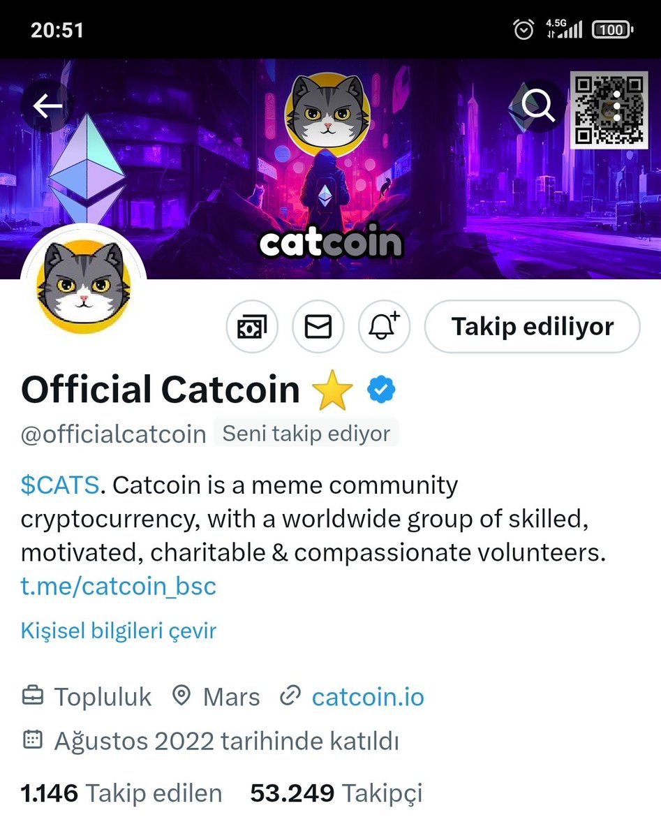 GemQueenn's tweet photo. @elonmusk Time to go to the moon with CATCOIN https://t.co/eDI32qb6mS