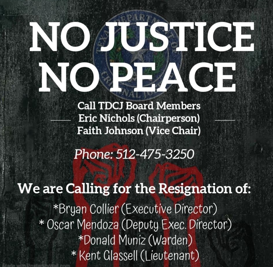 Queen_Motley's tweet photo. Bryan Collier, executive director of TDCJ has gotten raises to the sum of $300k/yr yet our prisons are worst than ever. We Demand Justice and Accountability for the death of Correctional Officer Jovian Motley. 
#justiceforjovianmotley
#TDCJ https://t.co/dPux31KGtb