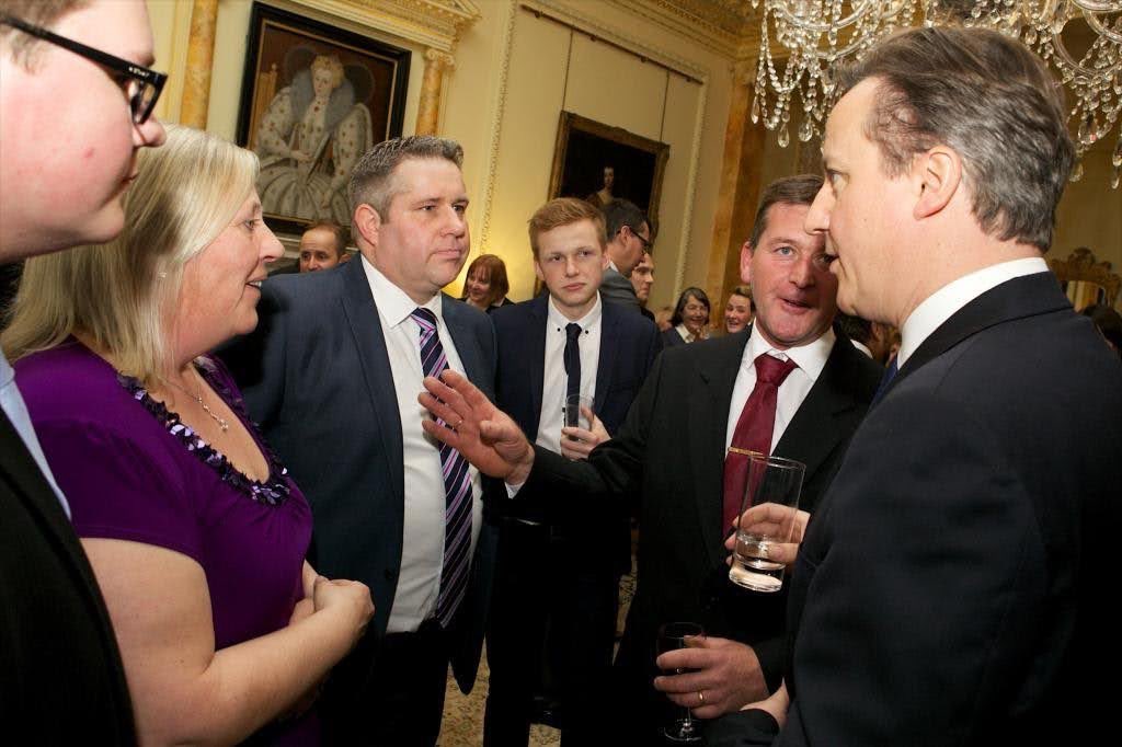 Dear <a href="/David_Cameron/">David Cameron</a> ,  in 2014 our village flooded.  After local volunteers worked night and day to help each other through this awful time some of us was invited to Downing Street.  Part 1/2
(Picture showing you promising support)