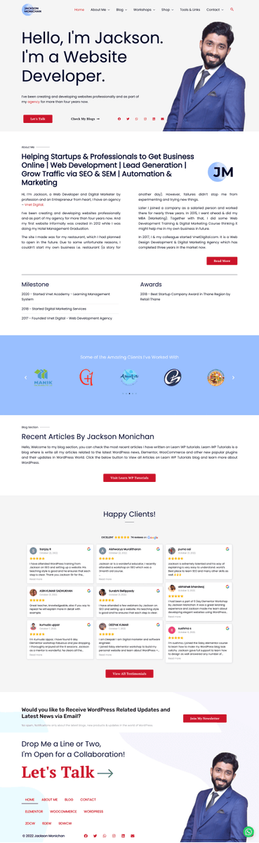 Discover a beautiful #WordPress website: Jackson Monichan beautifulpress.net/website/jackso… #WebGraphicDesign #MarketingBranding