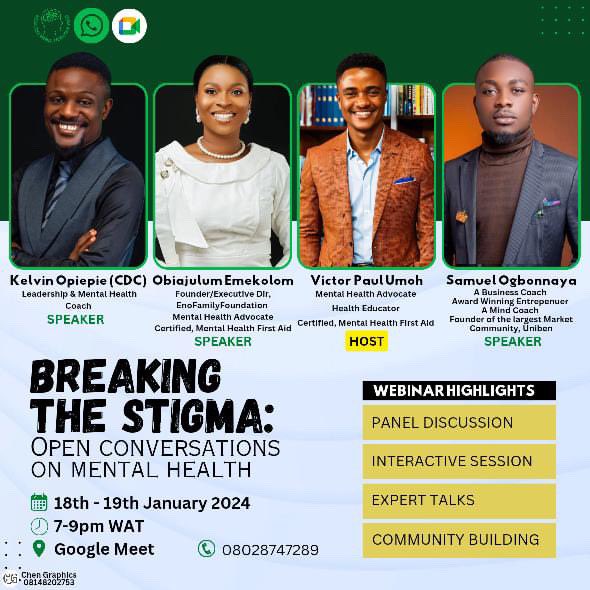 In our global community, the prevailing notion of concealing emotions under the guise of strength has shifted our society toward a state of vulnerability. 

This webinar again aims to enlighten and encourage breaking the stigma surrounding mental health.