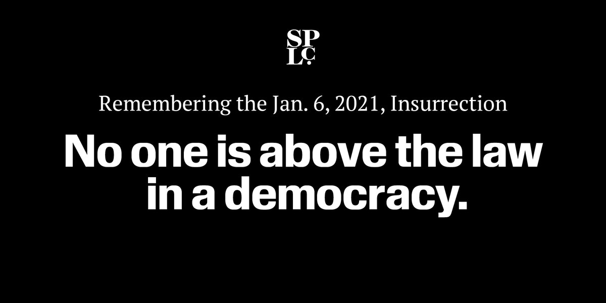 splcenter's tweet photo. To be clear, #Jan6, 2021, was never meant to be the end goal.

The deadly events and the concerted efforts to overturn the 2020 election were part of a long path toward the insurrection that the #SPLC has documented ⬇️

Read: https://t.co/KwlEJ8Osey

#VotingRights #RefuseHate https://t.co/KUOComEk8e