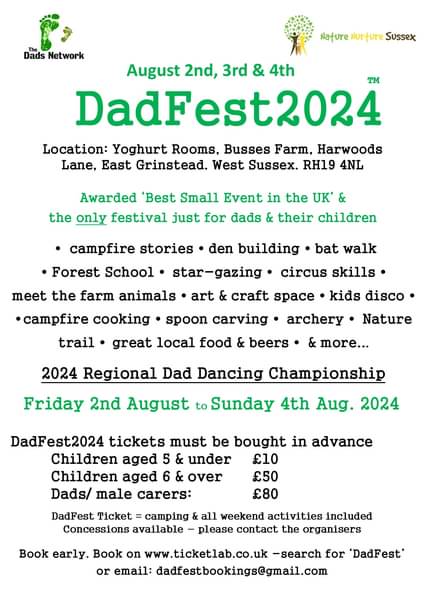 Get your DadFest 24 tickets for West Sussex as they're selling fast and limited in number... See you in warm & sunny August #DadFest @EastGrinsteadLi @eastgrin