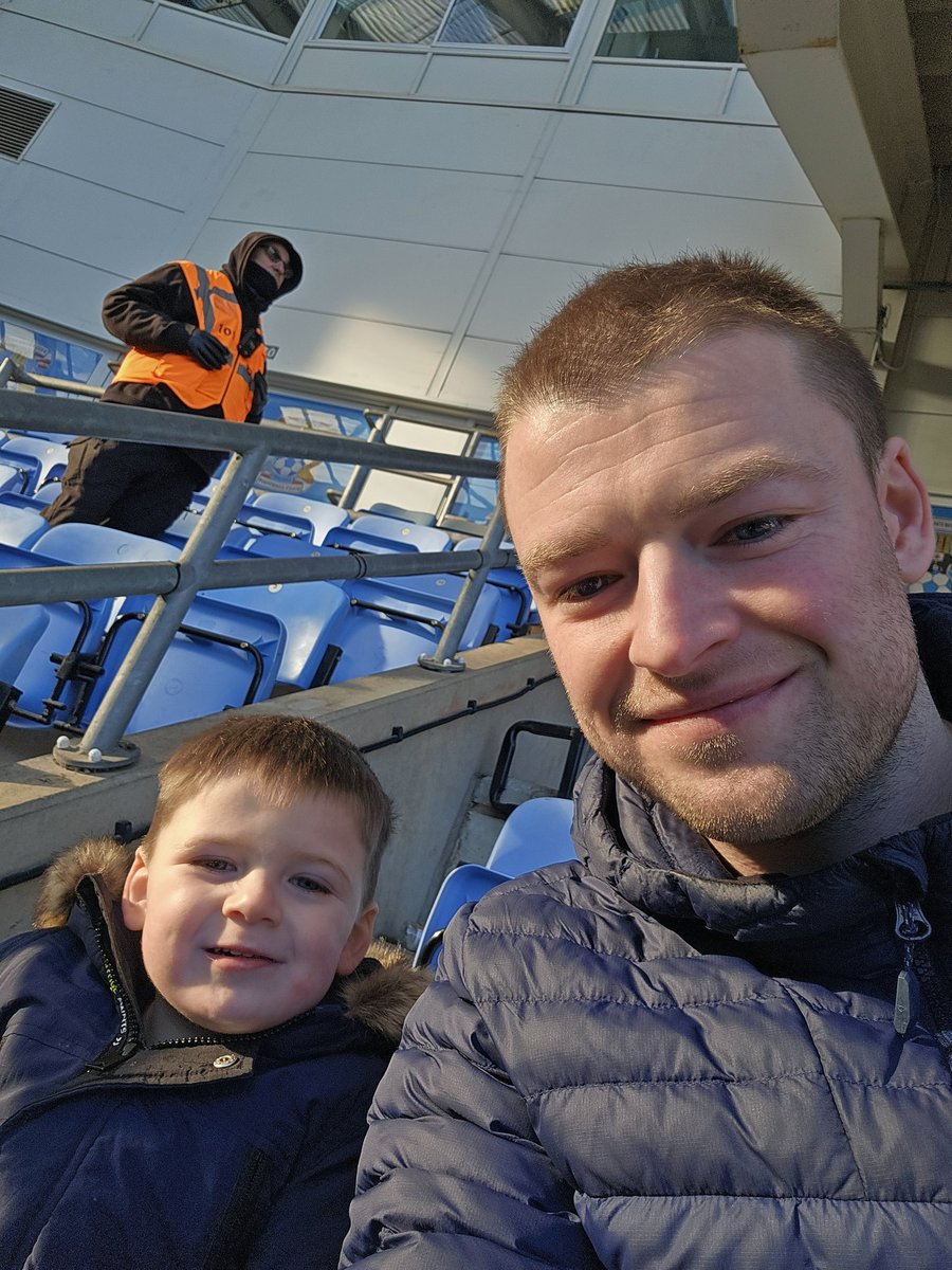 JackFarrant5's tweet photo. Today I took my son to his first ever @Coventry_City match 🩵 such a brilliant experience to see him at the CBS, hopefully the start of new sky blue fan to share this with over the years to come as i did with my dad all those years ago #PUSB https://t.co/88k3o6KXT7