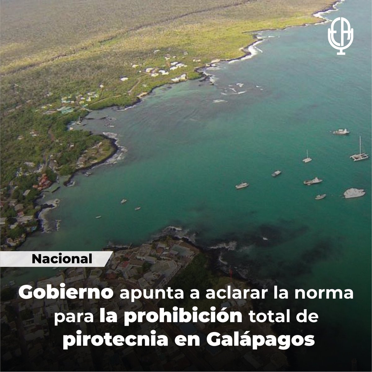 ** NACIONAL **
El #Ministerio de #Ambiente impulsará la prohibición total de la pirotecnia en las Islas #Galápagos. La ministra #SadeFritschi coordinó con el Consejo de Gobierno de Galápagos la decisión irrevocable de “proponer y abogar” esa iniciativa.