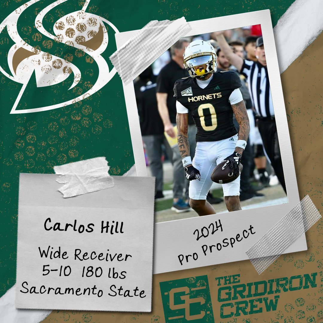 ⚠️ Attention Pro Scouts, Coaches, and GMs ⚠️

You need to look at 2024 Pro Prospect, Carlos Hill <a href="/loso6x/">doso</a>, a WR from <a href="/SacHornetsFB/">Sac State Football</a>

👀 See our Interview: thegridironcrew.com/carlos-hill-20…

#2024ProProspect #DraftTwitter #NFLDraft #NFL #CFLDraft #CFL #ProFootball 🏈