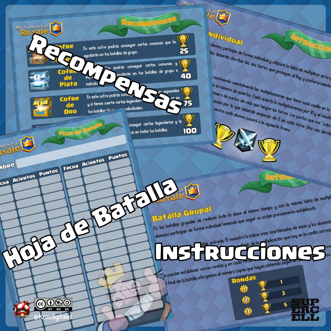tizas_digitales's tweet image. Los Reyes Magos nos han traído la versión en papel de Mathmental Royale. Este curso la utilizaré para trabajar las tablas de multiplicar. Podéis descargar todos los archivos en PDF desde mi linktree. Todo realizado con @CanvaEdu  #claustrovirtual
linktr.ee/tizasdigitales
