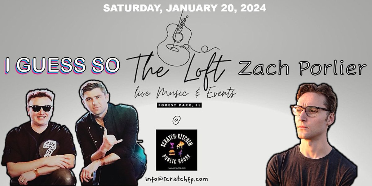 IGuessSoBand's tweet photo. Happy New Year IGS Fan Family! 🥳

Our first show of 2024 is 2️⃣ weeks out at Scratch Public House. We’ll be sharing the stage with Zach Porlier and band!

Tickets 🎟️ in link below, we’re excited to start off the New Year on a high note 🎶 with you! 🤜🏻🤛🏻

https://t.co/geZZMDHl11 https://t.co/DrgJ57v45z