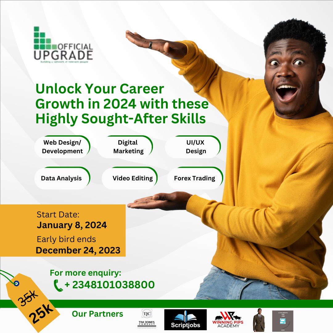off_upgrade's tweet photo. Good evening @_Debbie_OA We at official upgrade will like to offer your husband a slot in our upcoming classes for data analytics on Monday January 8. Send us a Dm to get him registered. https://t.co/i3ZtTwBBVf