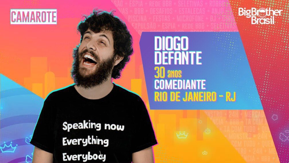🚨URGENTE: fontes indicam que o youtuber e comediante Diogo Defante estará na dinâmica do “puxadinho” do BBB24, que anunciará 18 novos participantes amanhã (07/01)