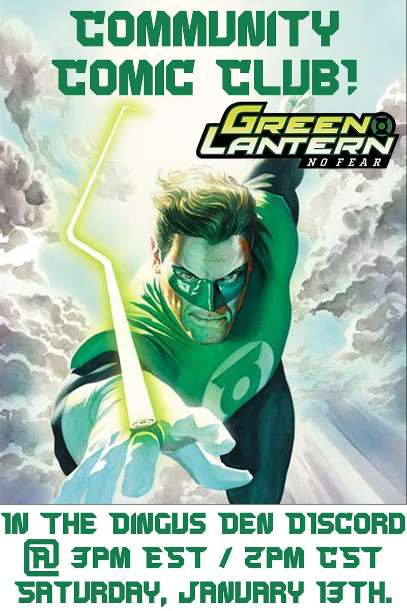 First discord Comic Club will be hosted in The <a href="/DingusDen/">The Dingus Den</a> Discord a week from today! Anyone is welcome to join in the convo or just listen! Just DM me for an invite!