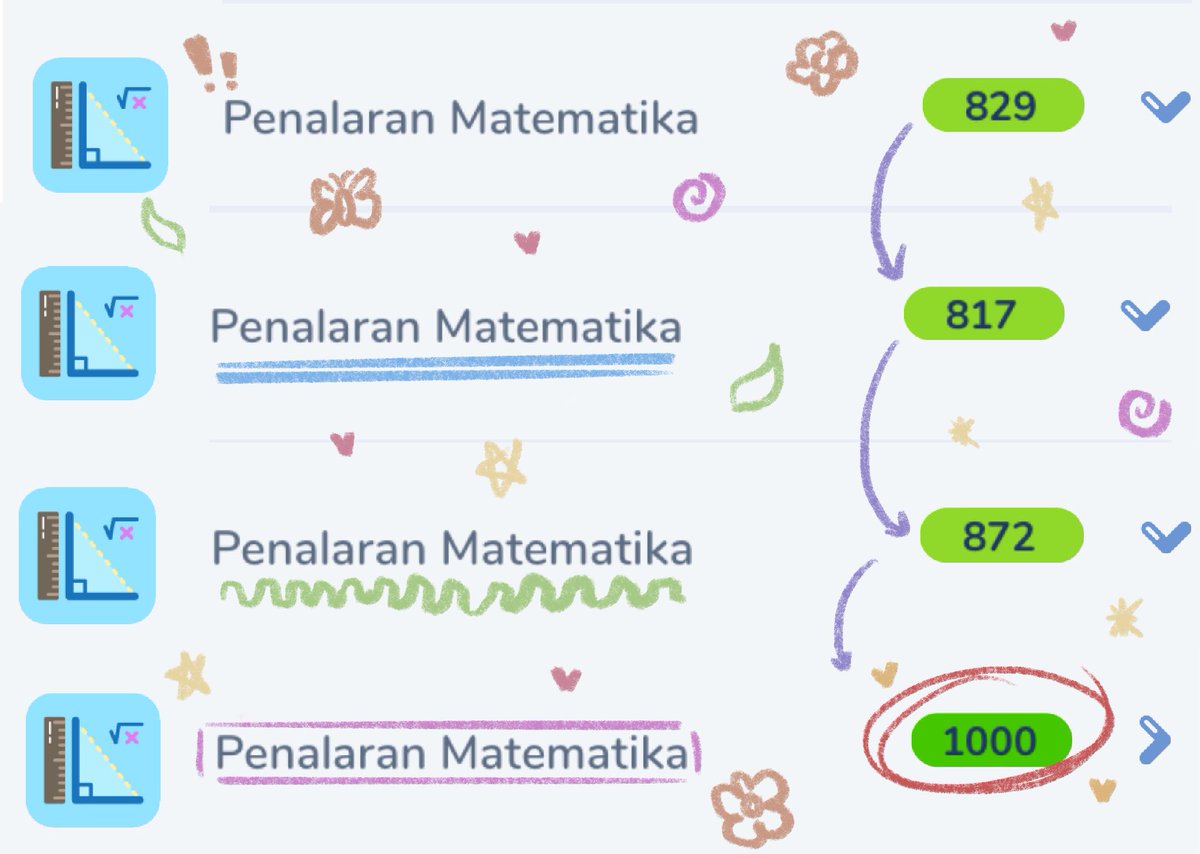 🍄🌷🍃 tips n tricks cara aku bisa dapat pm skor hijau 💚💗

a thread 🧸✨