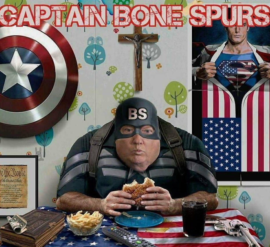 PwrChip's tweet photo. I would call a #commander_in_chief, an officer, which is a part of a president's duty! Of course, anyone that was/is in the military knows that. Oh right, Trump never went in, &amp; dodged the draft 5 times, bc of bone spurs. Yeah, what a #COWARD. https://t.co/8m91oZOI2a