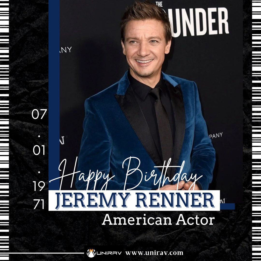 Uniravcom's tweet photo. 🎉🎬 Happy Birthday to the versatile Jeremy Renner! 🌟✨ Celebrating the actor known for his incredible performances and dynamic roles.
#JeremyRenner #BirthdayCelebration #VersatileActor #JeremyRennerBirthday #DynamicPerformer #BirthdayWishes #CelebratingJeremy #Unirav https://t.co/h2ZFXvoyZU