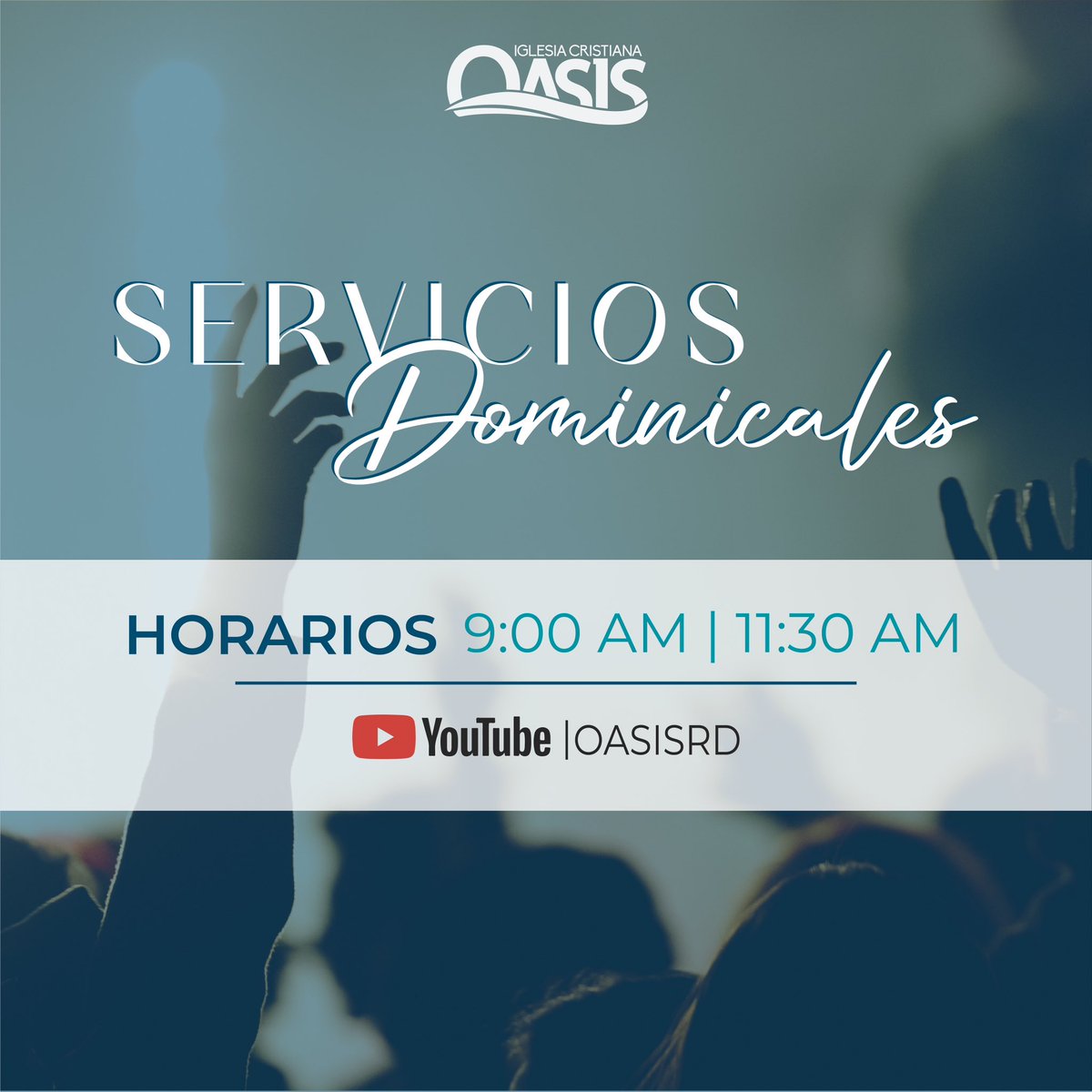 OasisRD's tweet photo. A partir de este domingo retomamos el horario regular de los servicios dominicales
9:00am y 11:30am
Damos gracias al Señor por el privilegio de reunirnos en su casa y que en este nuevo año podamos glorificarle aún mas, que El ponga en nosotros el anhelo de hacer Su voluntad https://t.co/cWUkLdElxY