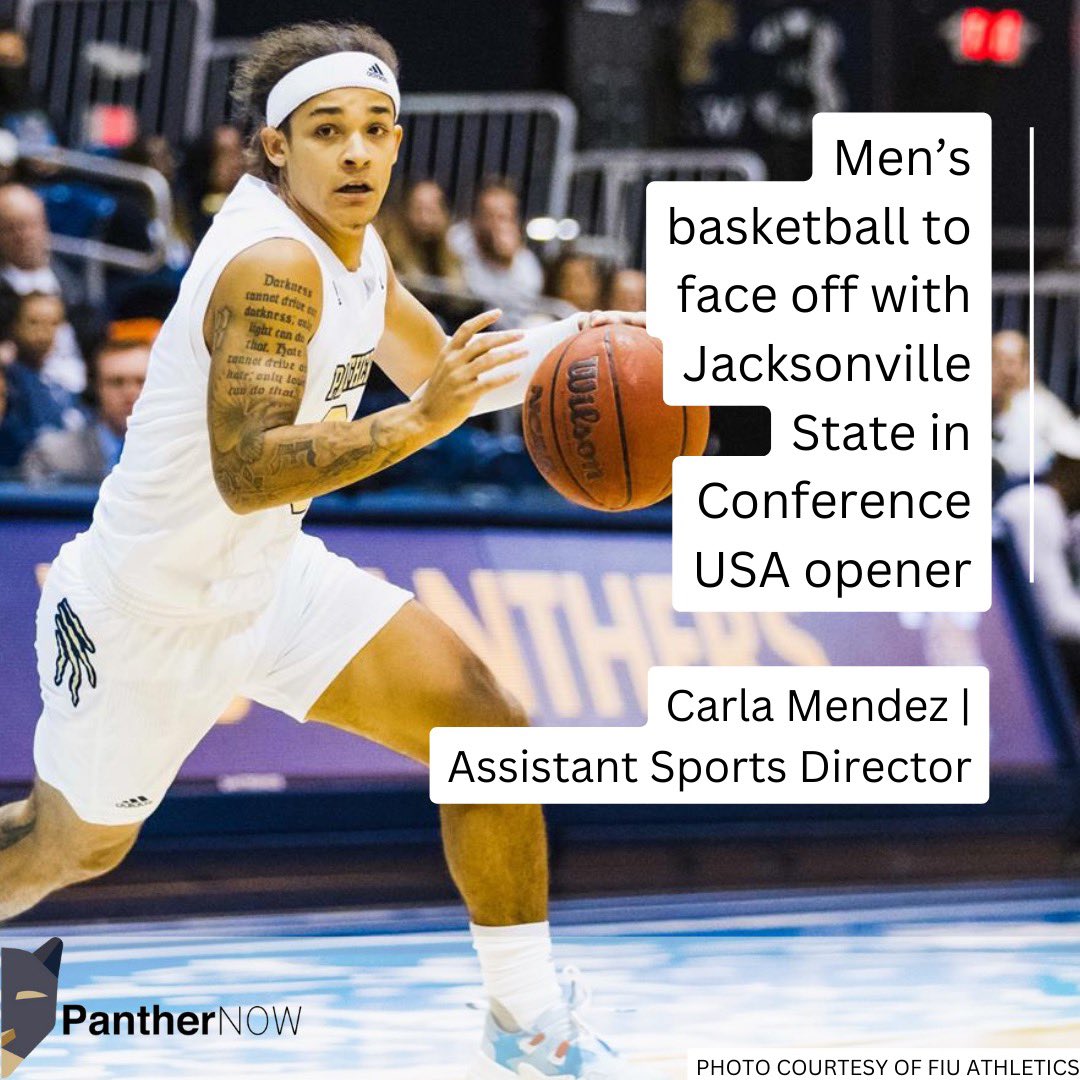 Tonight, <a href="/FIUHoops/">FIU Men's Basketball</a> is traveling to Jacksonville, Alabama to take on the Jacksonville State Gamecocks. Coming off a 96-92 overtime loss, the Panthers look to turn things around in their first conference matchup of the season.

panthernow.com/2024/01/06/men…

✍️: <a href="/carladfmendez/">Carla Mendez</a>
