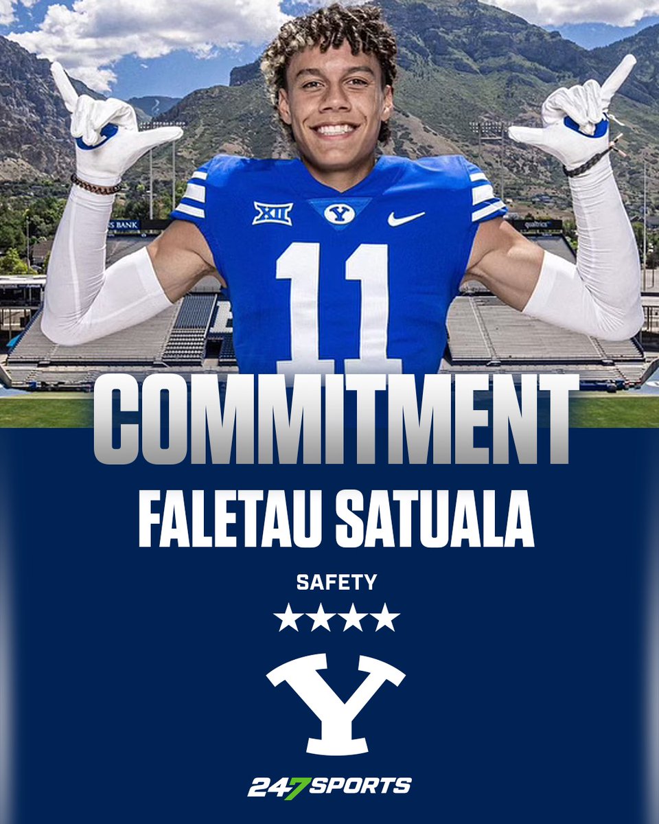 BREAKING: Top247 safety Faletau Satuala from Bountiful (Utah) has announced his commitment to #BYU during the 2024 All-American Bowl, giving the Cougars a major in-state recruiting victory 247sports.com/Article/byu-fo…