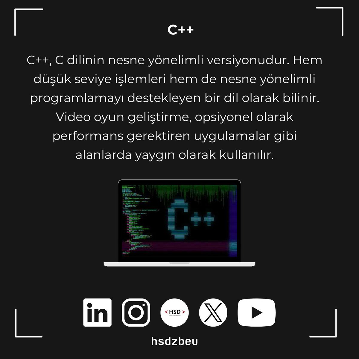 hsdzbeu's tweet image. #ProgramlamaDilleri #C #C++ #Ruby #Python #Swift #Javascript #kodlama