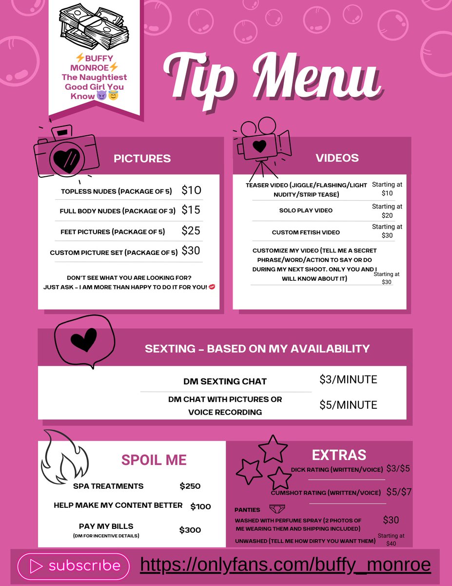 Finally got the menu updated 🙂

Get your FREE TRAIL at the link:

onlyfans.com/action/trial/0…

Let me be your good girl 🥵🥵
