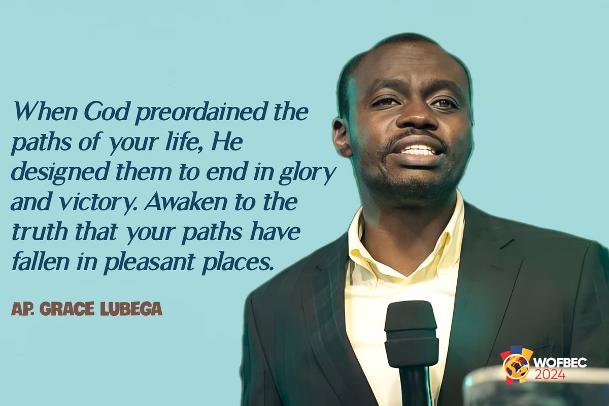 rhemaphaneroo's tweet image. When God preordained the paths of your life, He designed them to end in glory and victory. Awaken to the truth that your paths have fallen in pleasant places.

Ap. Grace Lubega
#ApostleGraceInNigeria 
#WOFBEC2024