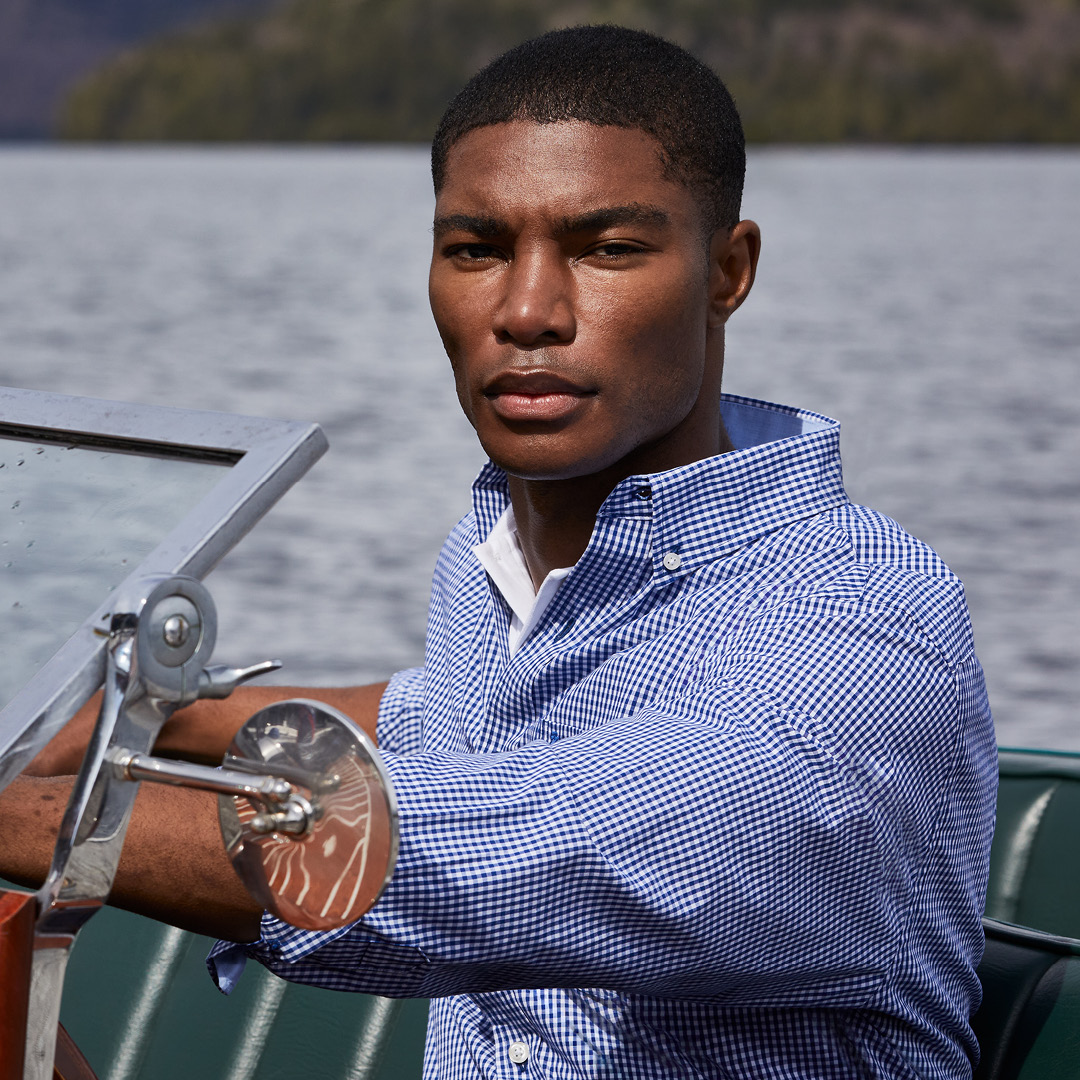 Elevate your lakeside attire in our classic button down shirt.