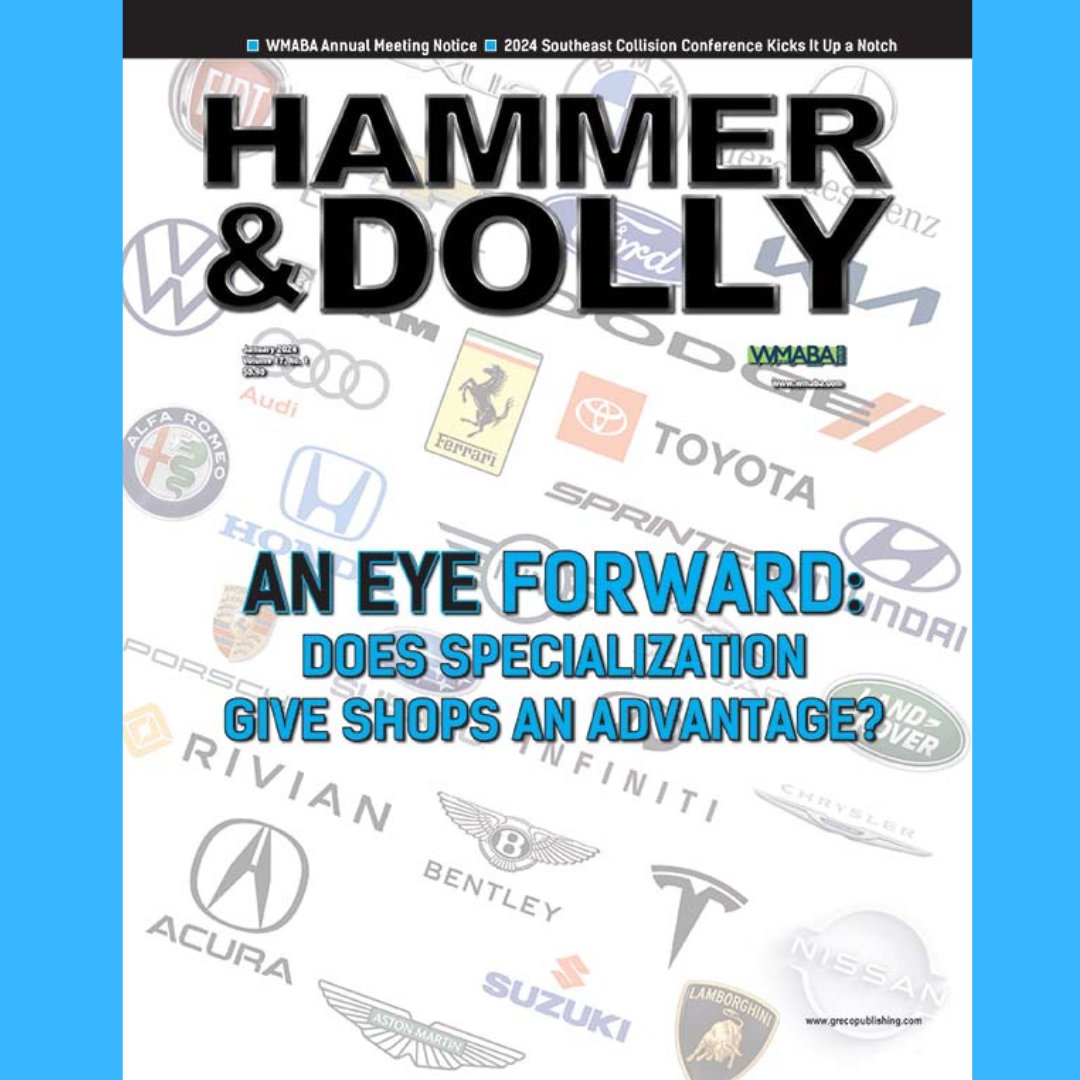 grecopublishing's tweet image. The January issue of Hammer &amp;amp; Dolly features a look at the benefits of OEM specialization, offers a highlight of WMABA’s upcoming annual meeting and examines the partnership between a local school and shop.www.grecopublishing.com/hammer-and-dol… #autobody #collisiontech