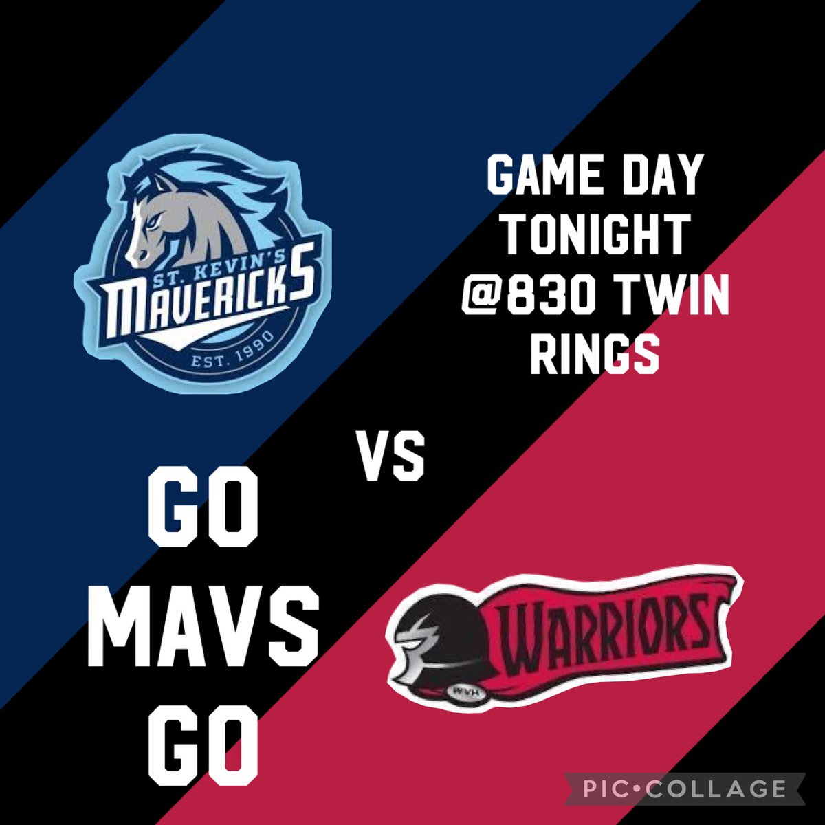 On the road tonight <a href="/830/">cierra krea</a> the Mavericks take on warriors at 📍twin rinks go Mavs🐴🚨 <a href="/WVHHockey/">WVHWarriorsHockey</a> <a href="/skhmavericks/">St Kevin's High</a> #bleedblue💙 #bethere  #beloud