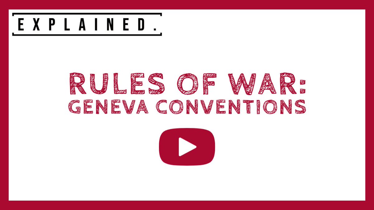 What are the rules of war, and why do they matter?

Find out in our YouTube explainer series 👉 youtu.be/wF5Z1RHxKTs