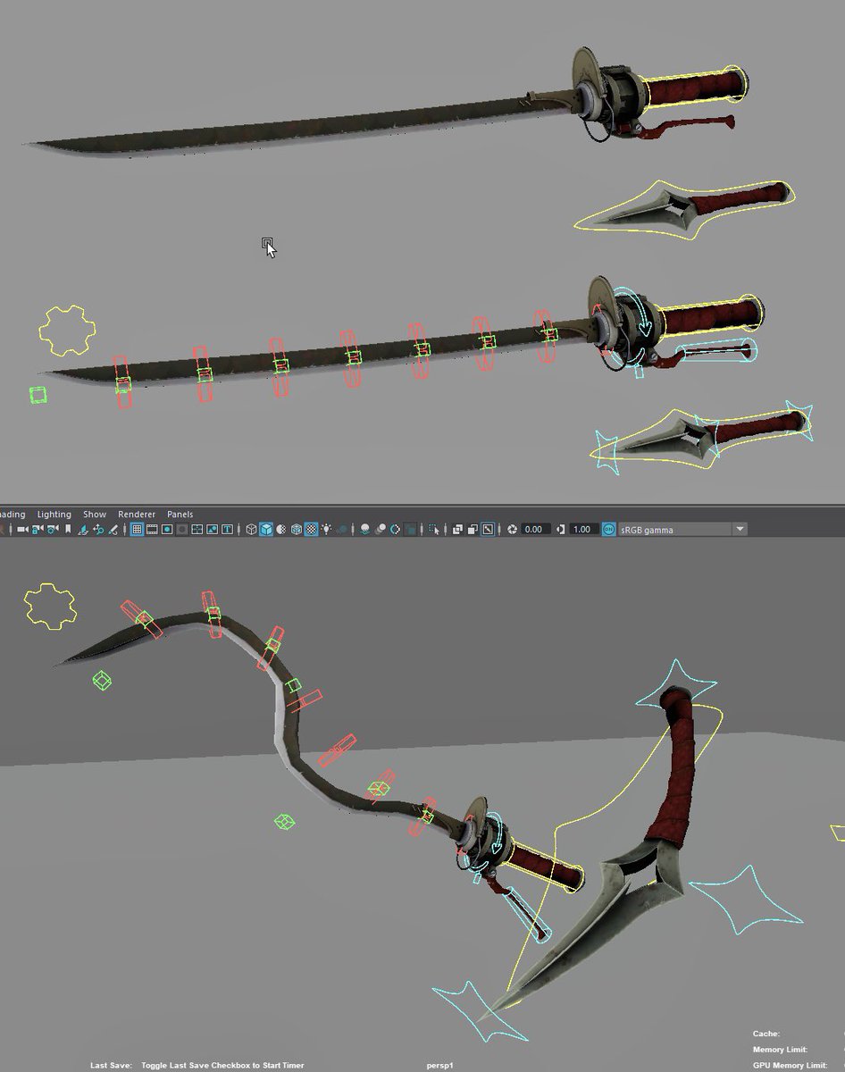 Been a while but it’s always fun to rig some prop 🔪