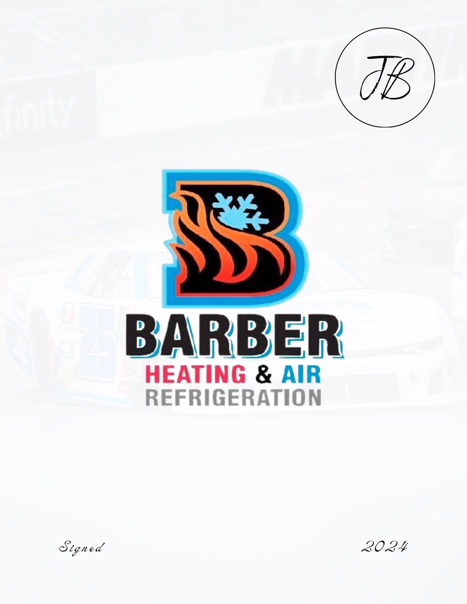 borst25's tweet photo. 🔥 Exciting News 🔥 We're thrilled to announce the return of Barber Heating and Air  Refrigeration as a proud sponsor of the #25 @TeamChevy for the 2024 season! 💨 https://t.co/27v0wc7BZS
