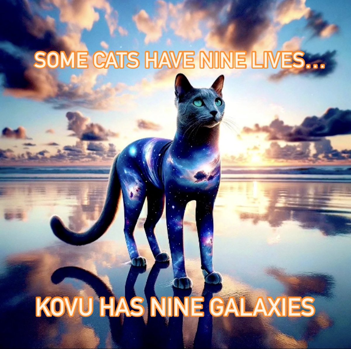 Some cats have nine lives… but Kovu reigns over nine galaxies. 🌌🐾 #CosmicCat #GalacticPaws #CatsofTheUniverse #cats #CatsOfTwitter #Caturday #GoldenDiscAwards2024 #AIarmy #AIArtwork #Jan6th #beach #galaxy #meme #funny #memes #memesdaily #memeseason #MemeContest