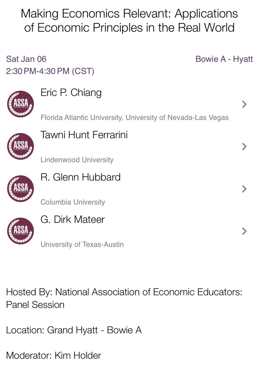 Keeping it real in principles of economics - see you there! #ASSA2024 #TeachEcon #EconTwitter #EconEd @NAEEnet @ASSAMeeting