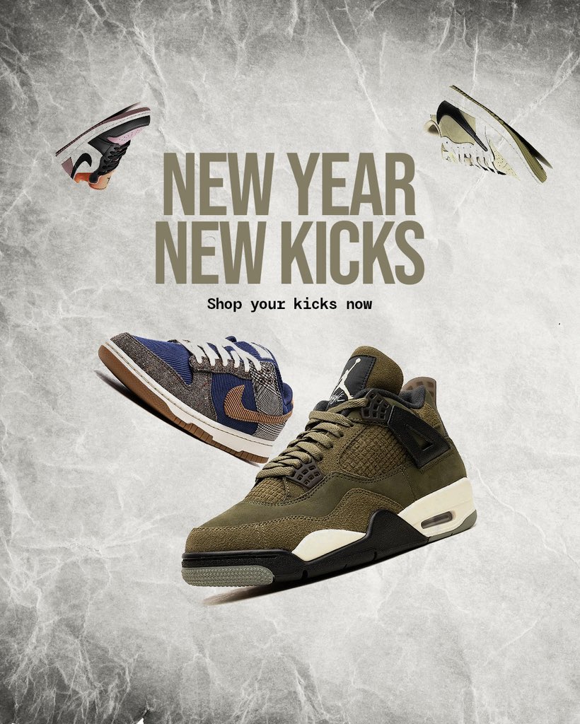 New Year, New Kicks: Elevate your style game with the latest arrivals at KickCulture. Step into 2024 with a fresh sneaker lineup. 👟✨ #NewYearNewKicks #StyleRefresh #KickCulture