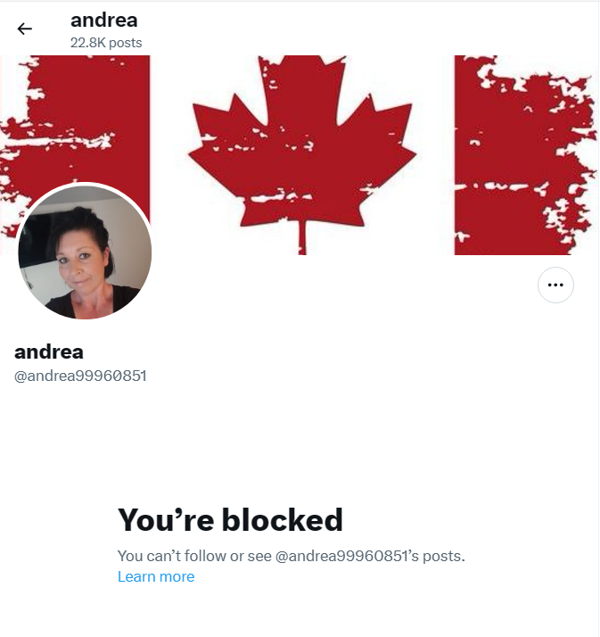 lisahsmithlhs's tweet photo. @wolfonthecliff2 @andrea99960851 Blocked by @andrea99960851 🤷🏼♀️🤔
Can you please ask Andrea if that's another case of the #UnknownBlocks ?
#Twatterfuckery 🤦🏼♀️🤪
Thanks Doug 💞 https://t.co/uzCMkSYiiJ