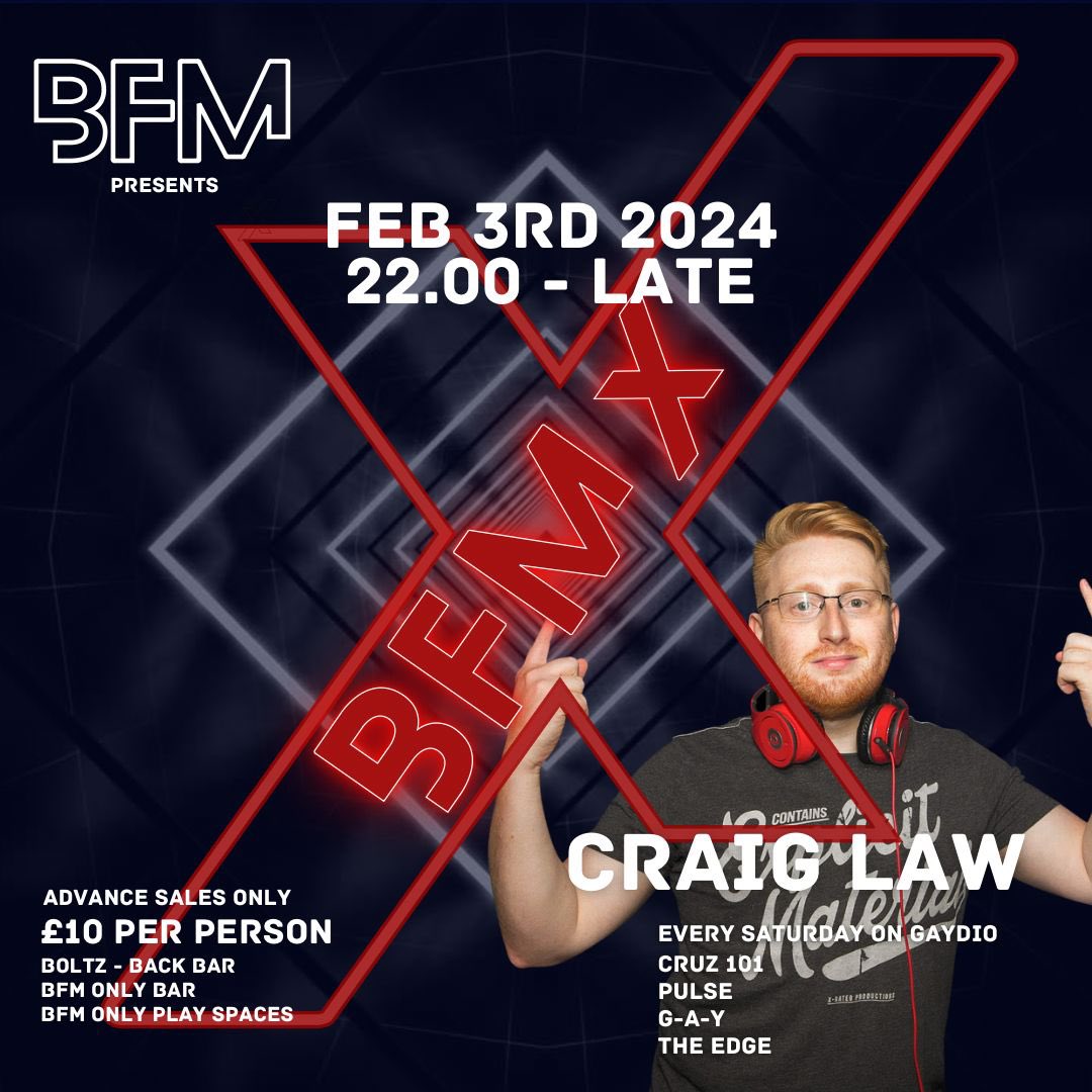 We knew this was going to happen! Tickets are selling very fast 3/2/24 BFMX with @djcraiglaw BFM only play space @BirminghamBoltz Tix £10 in advance from link.outsavvy.com/bfmxc BFMX sold out last time & we are expecting a sell out night again. Get your tickets while you can