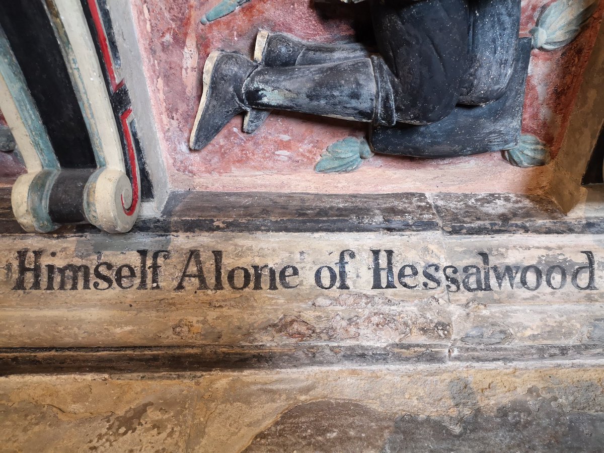 Just been chatting with a friend about Thomas Browne, monumental mason, and his monument at Coxwold parish church (N Yorks). Surely a <a href="/SallyBadham/">Sally Badham</a> favourite. 

My photos are from 2017. A church I must revisit this year. Probably one of my favourite church monuments of all time.