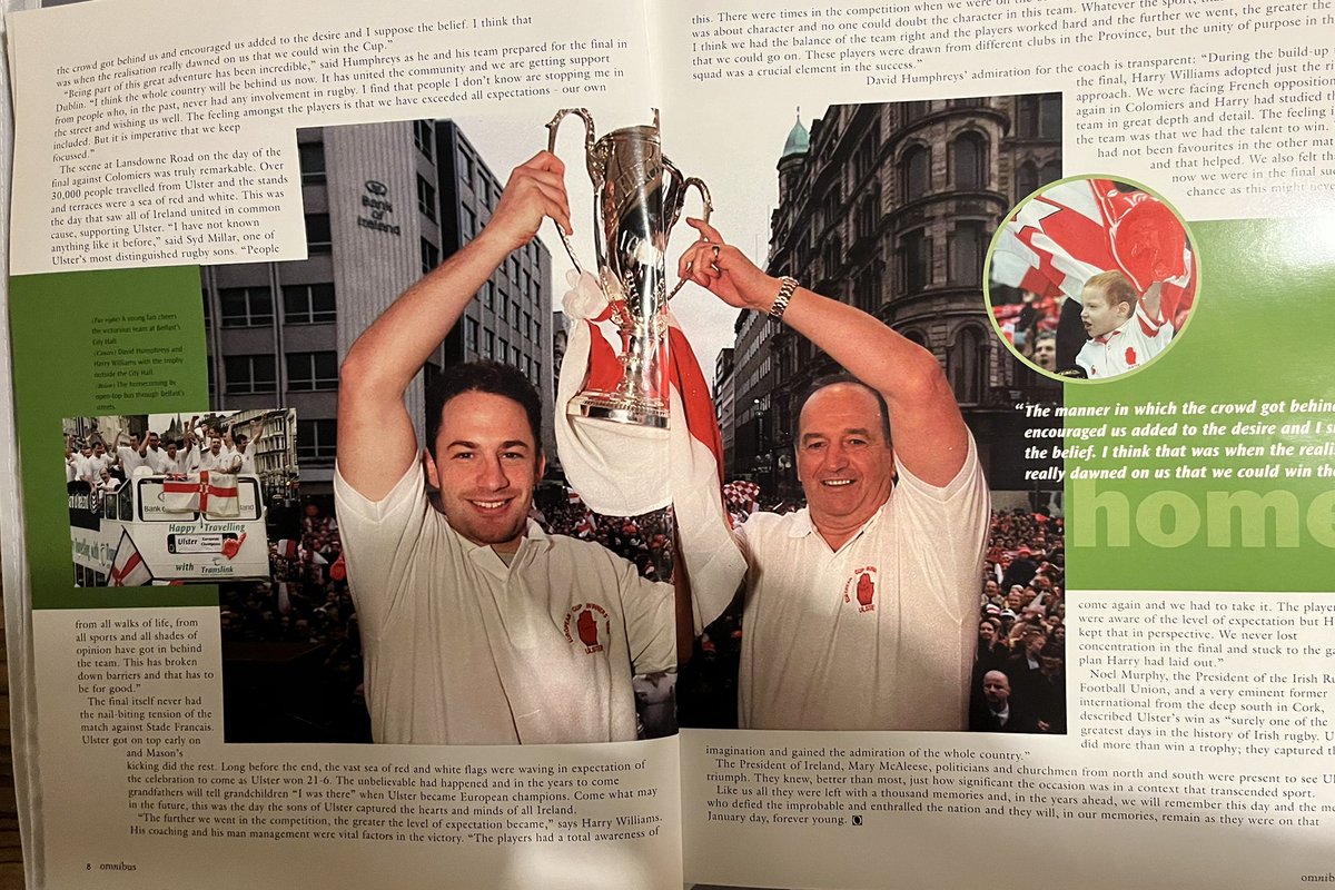 On the 26/1/24 the Ulster Rugby European Champions of 99 are coming together again to celebrate their triumph, & why not 😆 Where you at Lansdowne supporting the boys in red, & watching a bit of Ulster Rugby History? Come join them celebrate, we have a few seats still available.