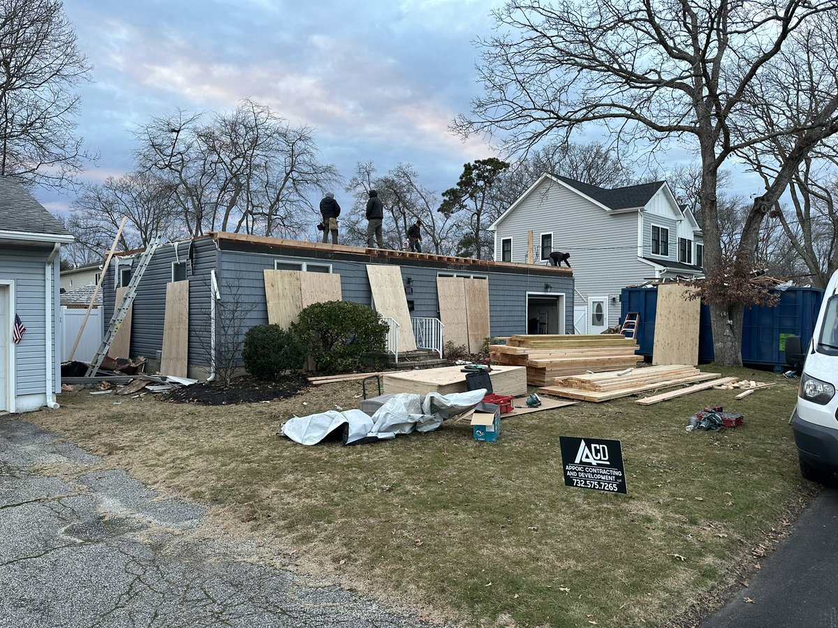 AppoicCD's tweet photo. ๐ Taking things to the next level! We've just removed the roof and are gearing up to start framing the second-floor addition. Watch this space transform as Appoic Contracting adds more sky-high living space. Stay tuned for updates! ๐๏ธ #HomeExpansion #SecondStory #BuildingDreams https://t.co/PBBAReWkbI