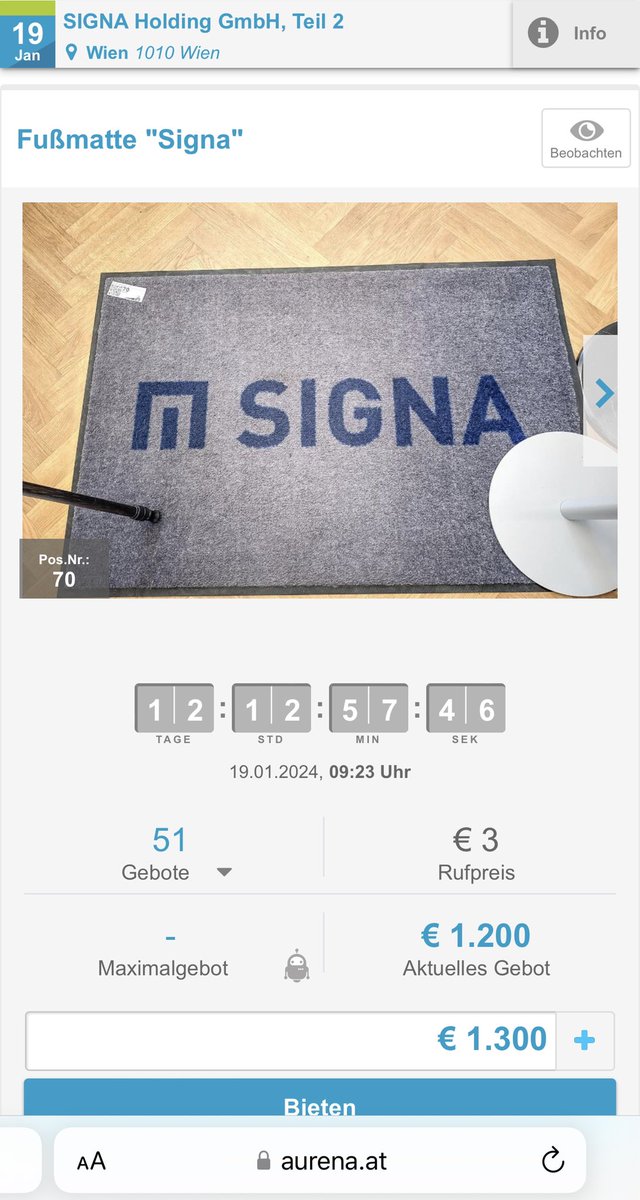 Als Masseverwalter würde ich diese Tackerln nachproduzieren lassen! #Signa
